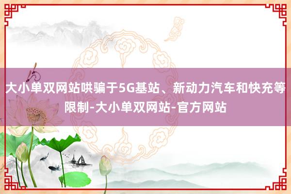 大小单双网站哄骗于5G基站、新动力汽车和快充等限制-大小单双网站-官方网站