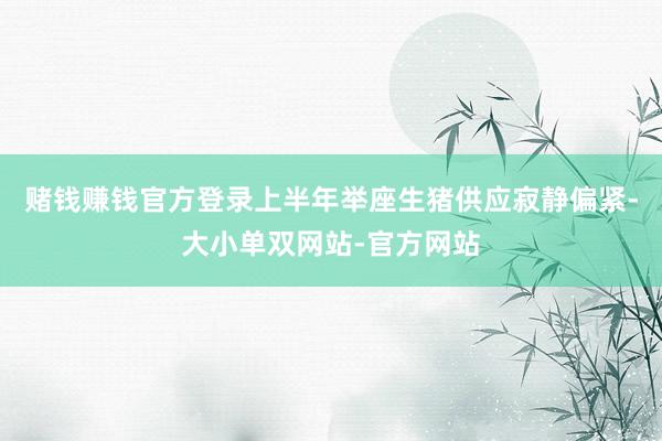 赌钱赚钱官方登录上半年举座生猪供应寂静偏紧-大小单双网站-官方网站