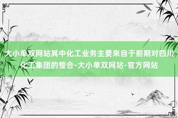 大小单双网站其中化工业务主要来自于前期对四川化工集团的整合-大小单双网站-官方网站