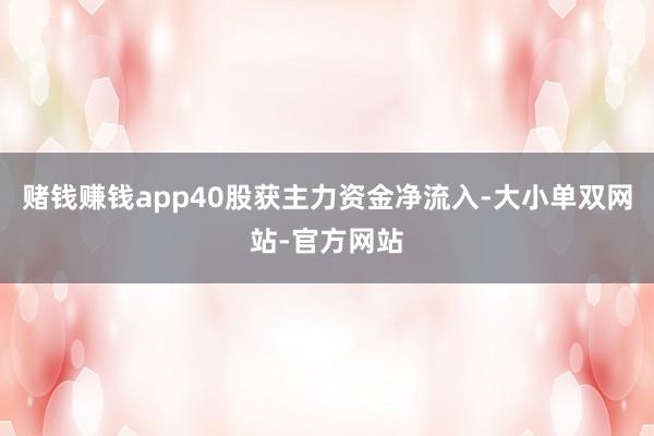 赌钱赚钱app40股获主力资金净流入-大小单双网站-官方网站